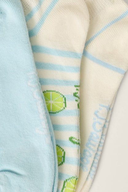 Playful Prints Feeling Salty 3-Pack No Show Socks