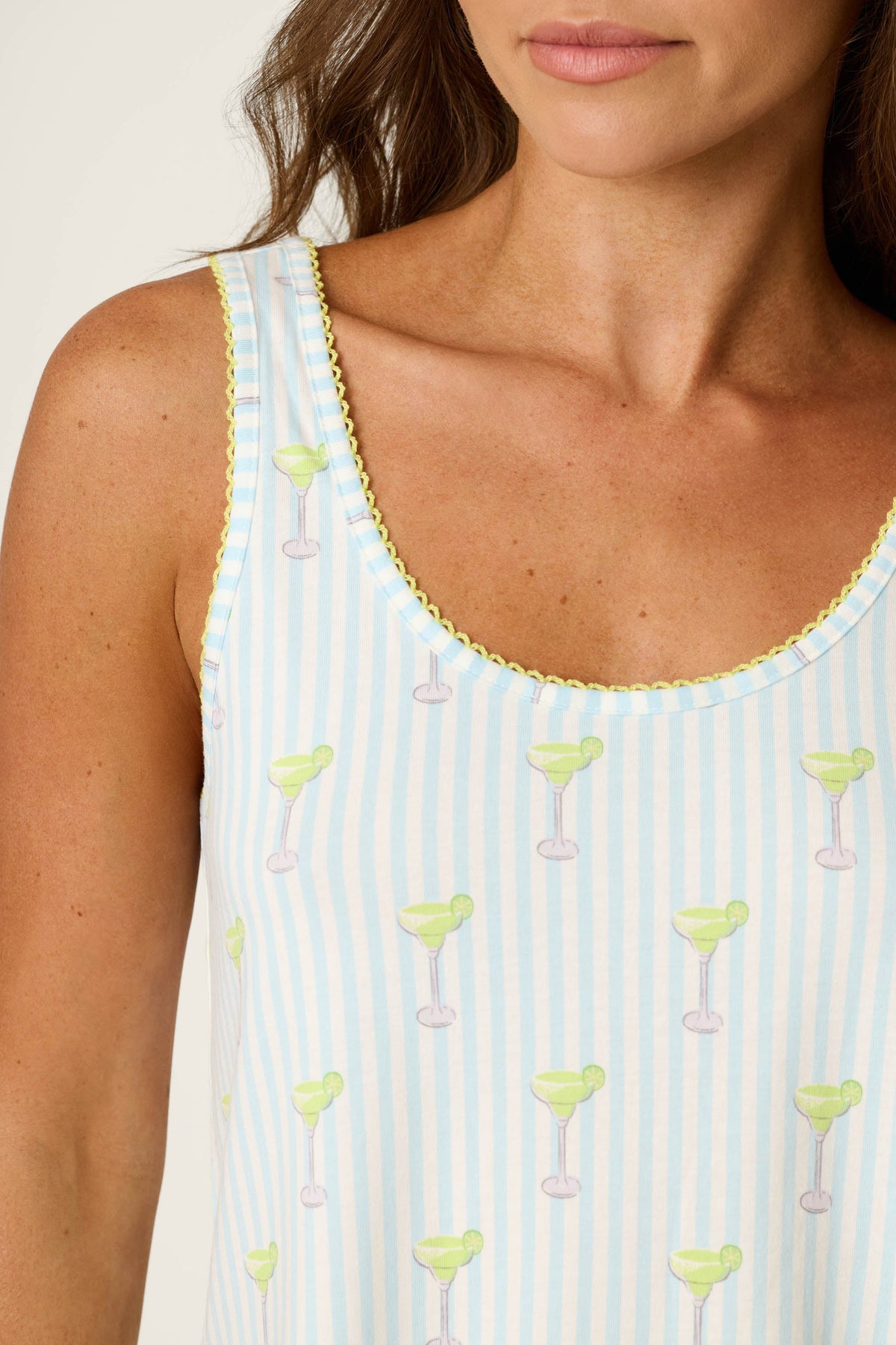 Playful Prints Salty Cadillac Striped Short PJ Set