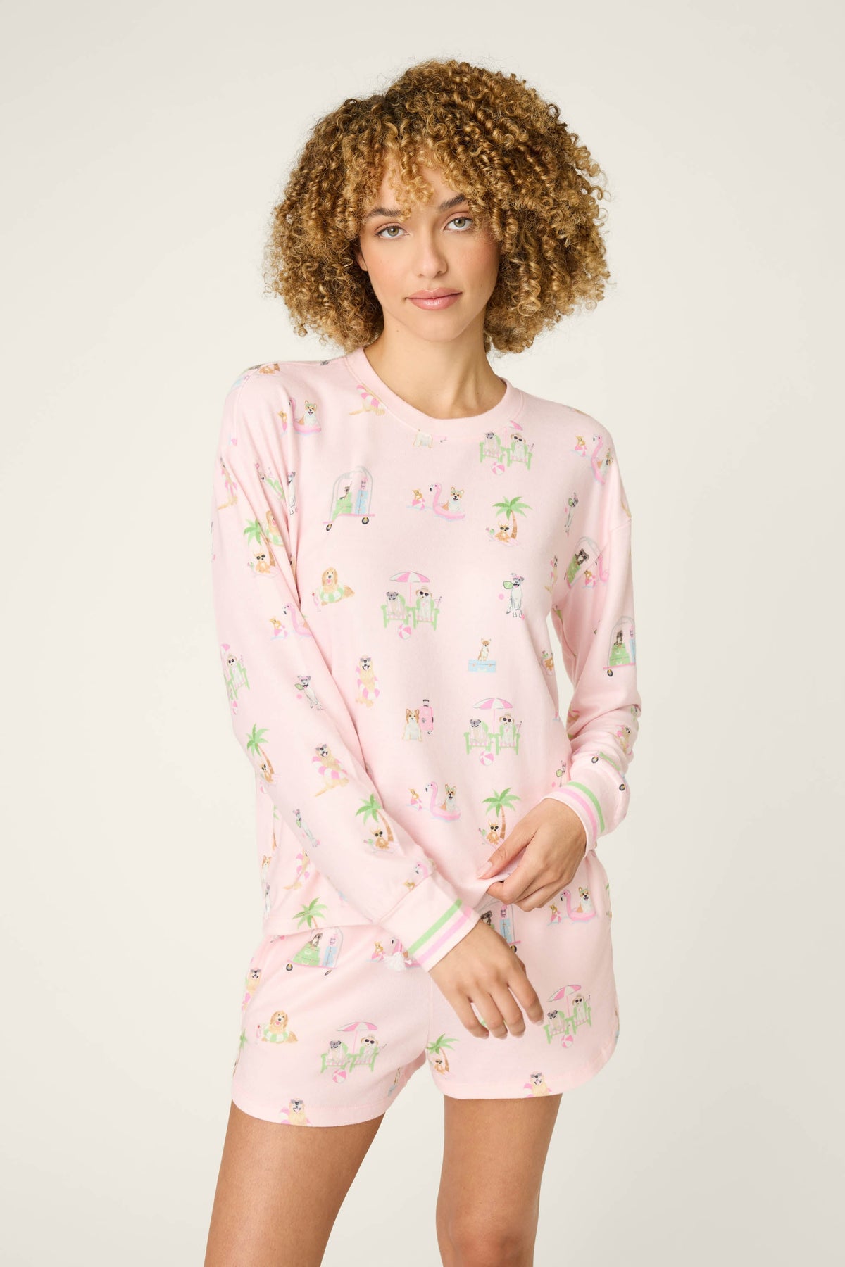 Pupcation Palms Sunnies & Sunshine Long Sleeve Top
