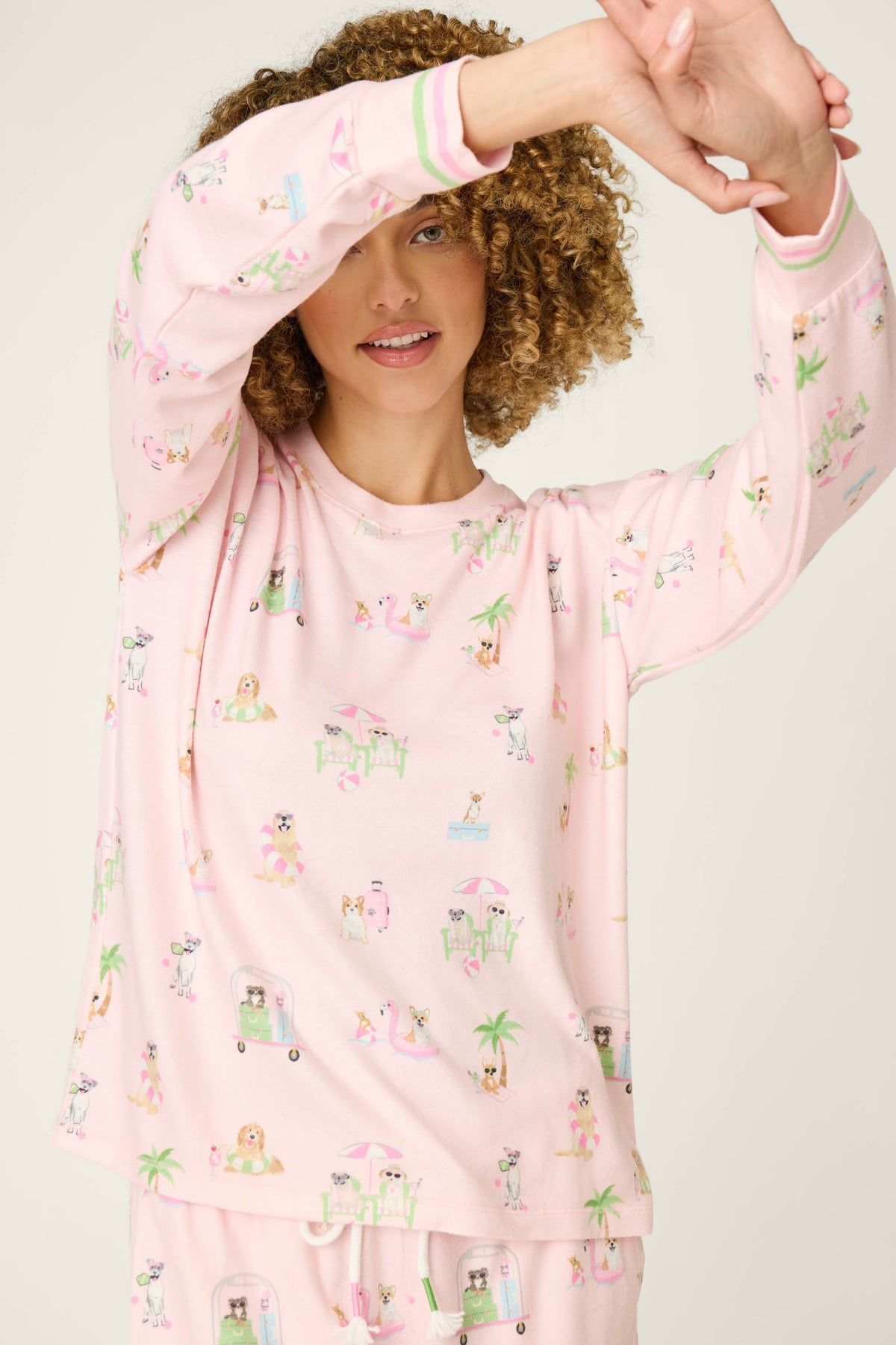 Pupcation Palms Sunnies & Sunshine Long Sleeve Top