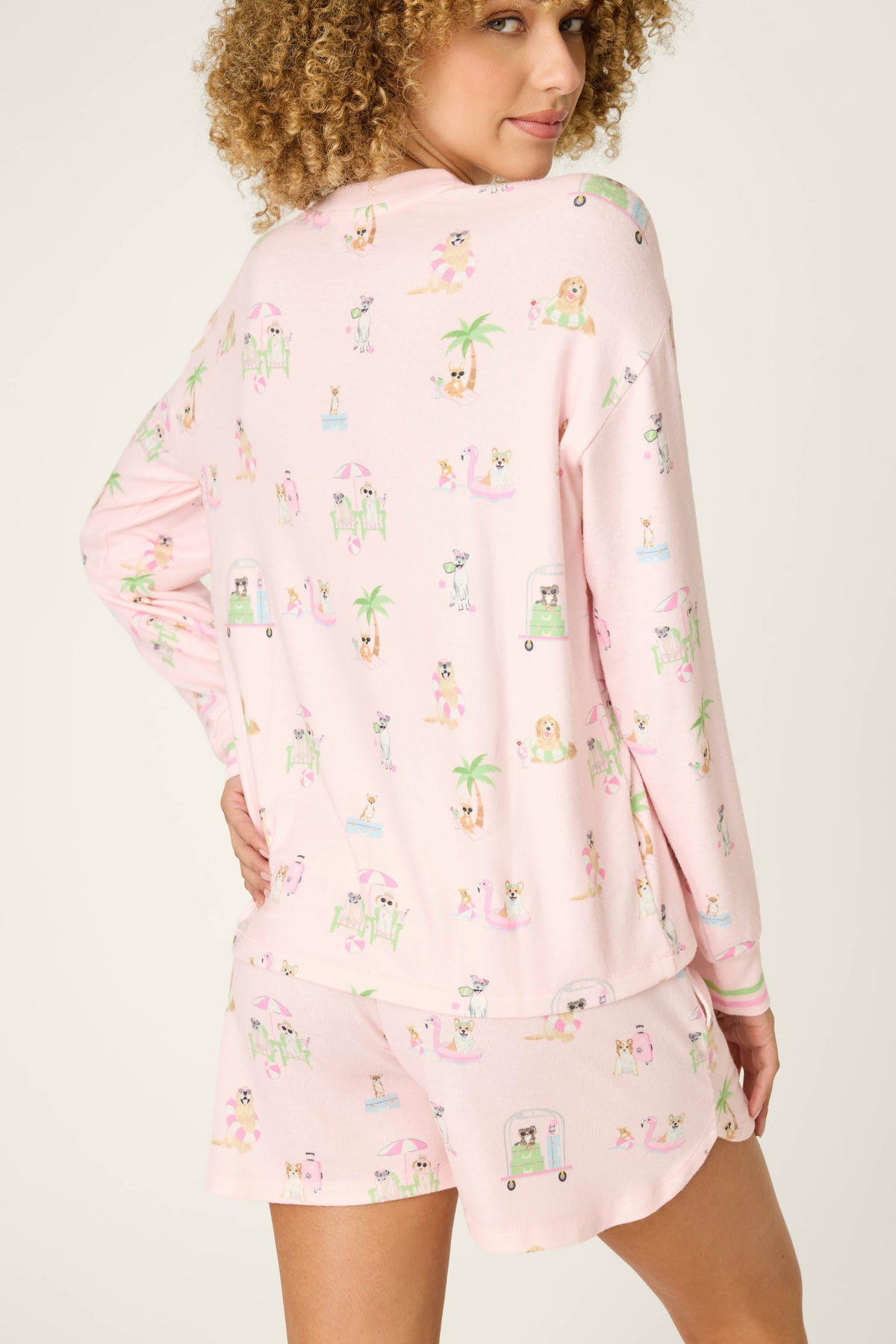 Pupcation Palms Sunnies & Sunshine Long Sleeve Top