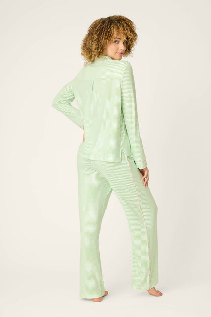 Pupcation Palms Kiwi Stripe 3-Piece PJ Set
