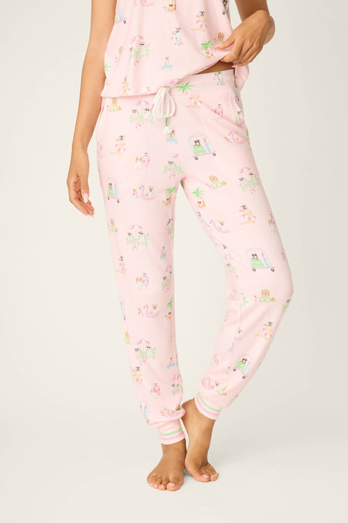Pupcation Palms Sunnies & Sunshine Banded Pants