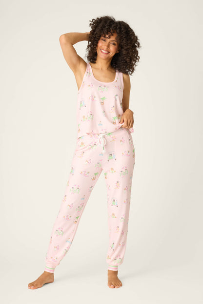 Pupcation Palms Sunnies & Sunshine Banded Pants
