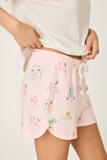 Pupcation Palms Sunnies & Sunshine PJ Shorts