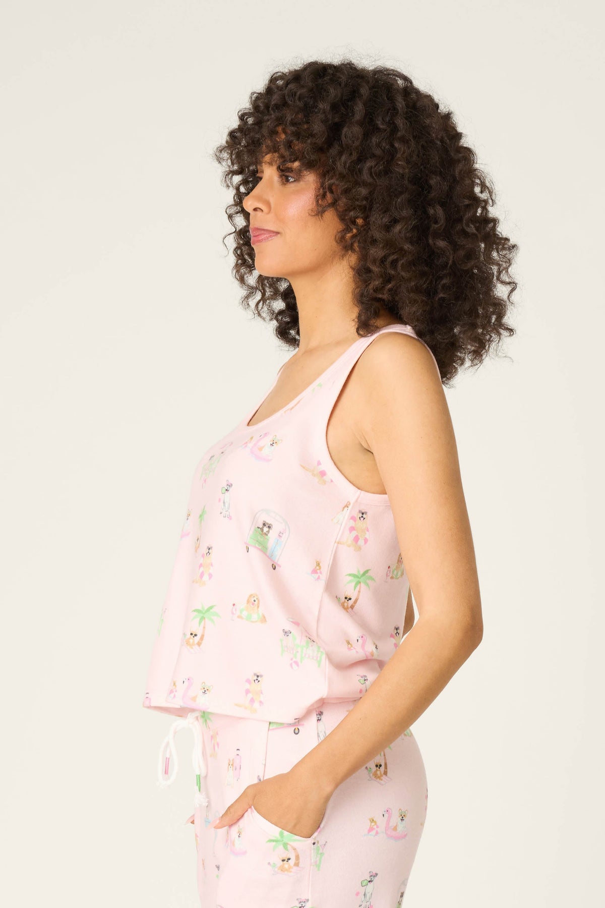 Pupcation Palms Sunnies & Sunshine Tank Top