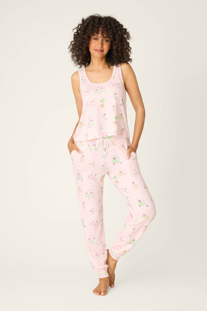 Pupcation Palms Sunnies & Sunshine Tank Top