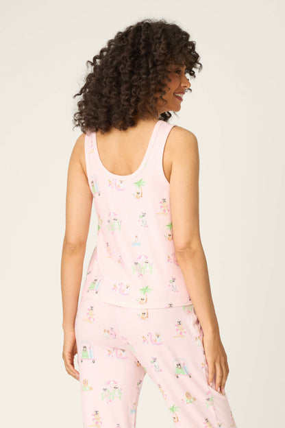 Pupcation Palms Sunnies & Sunshine Tank Top