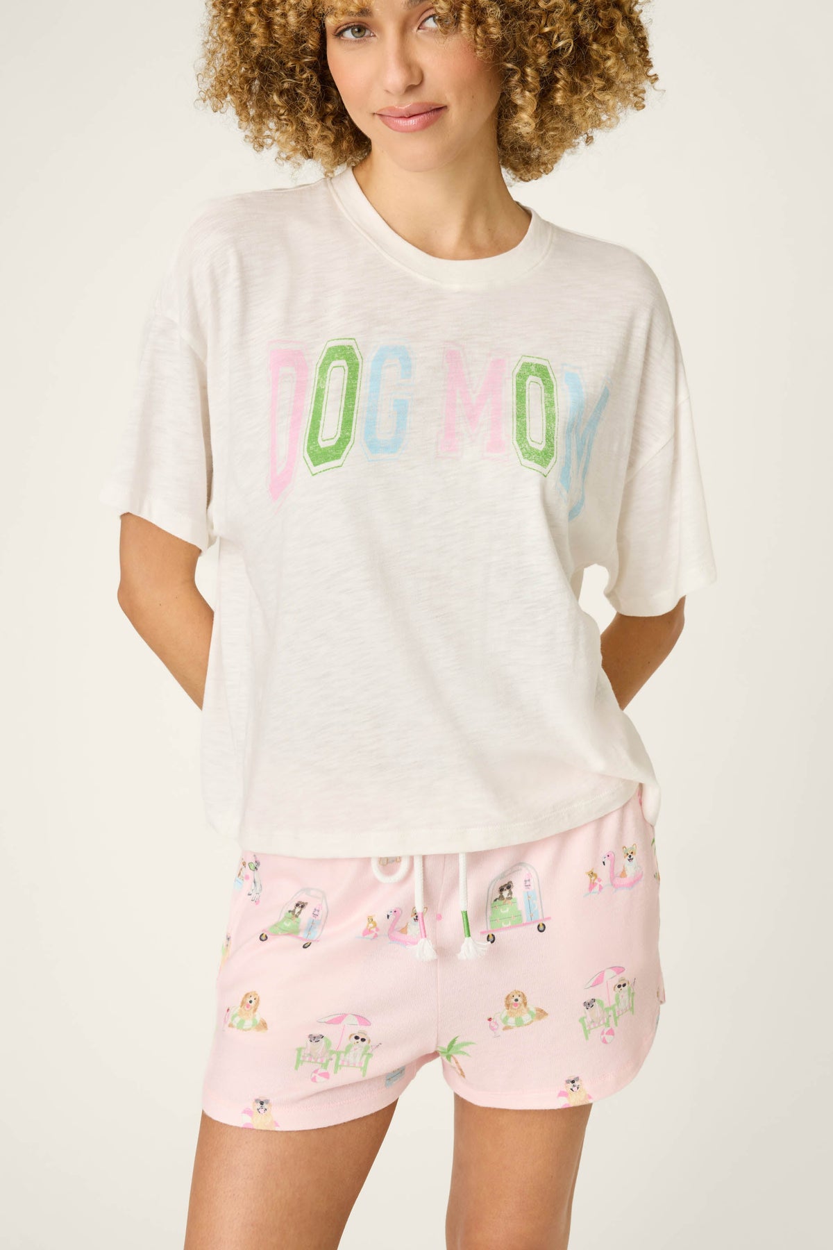 Pupcation Palms Dog Mom Graphic Tee
