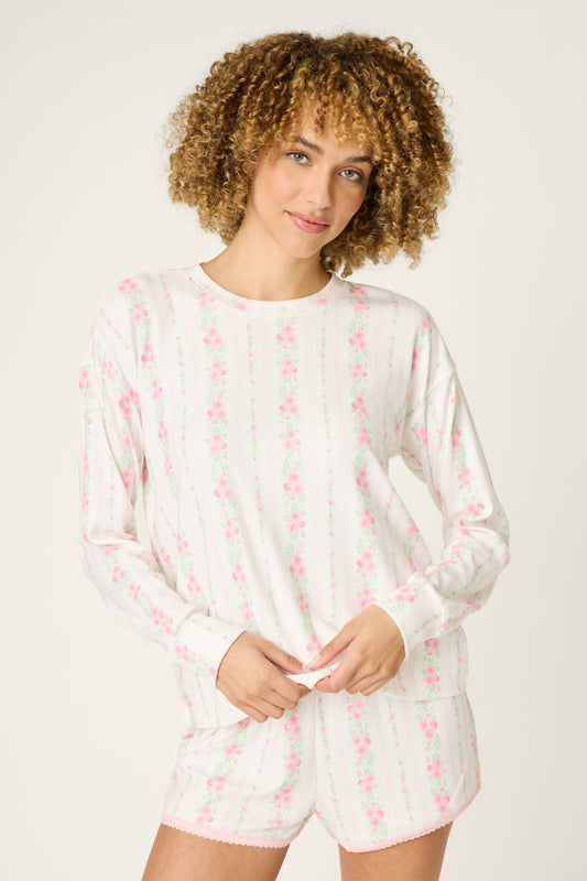 Roses Are Pink Petal Dream Pointelle Long Sleeve Top