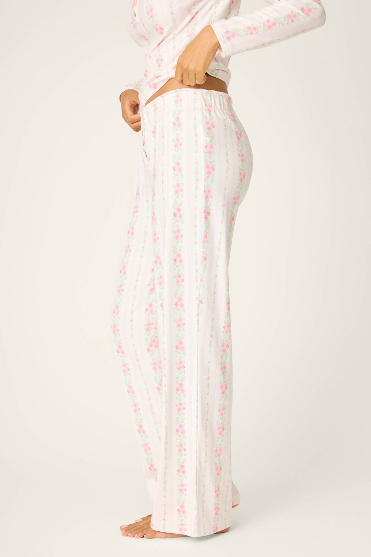 Roses Are Pink Petal Dream Pointelle Open Leg Pants