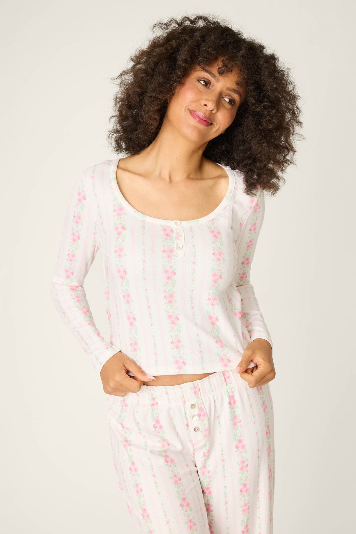 Roses Are Pink Petal Dream Pointelle PJ Set