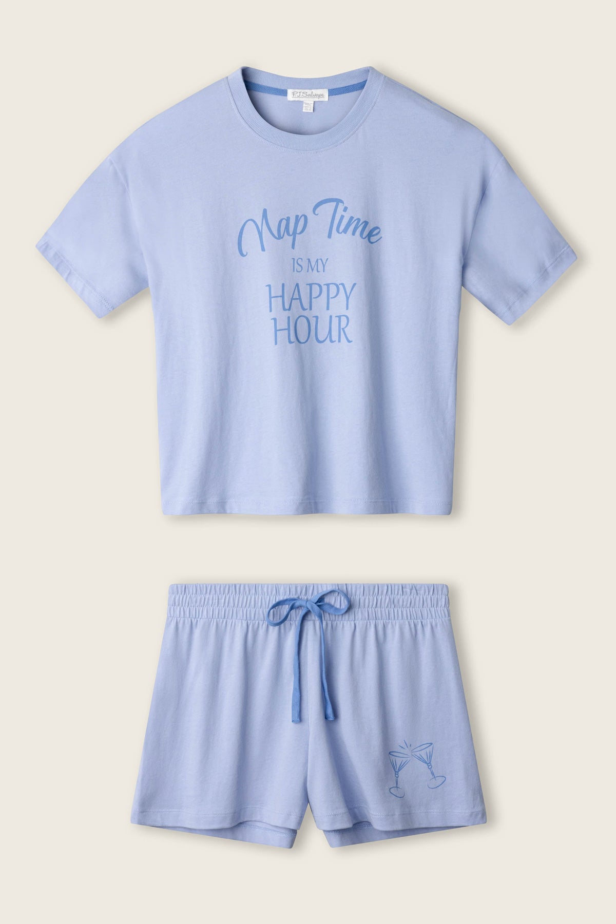 Nap Time Is My Happy Hour Graphic Print Softee Set
