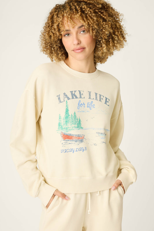 Washed Away Lake Life For Life Pullover Sweater