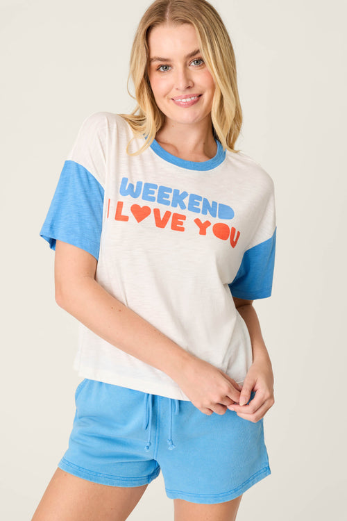 Washed Away Weekend I Love You Graphic Tee