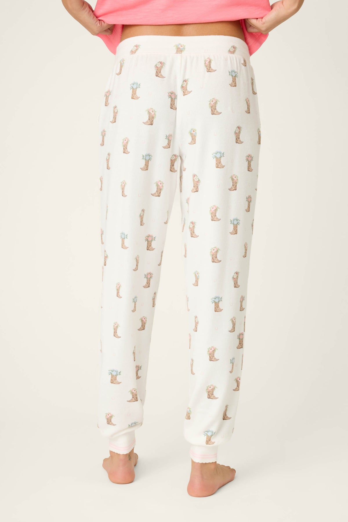 Western Blooms Boot Bouquet Banded Pants