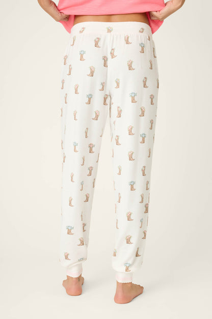 Western Blooms Boot Bouquet Banded Pants