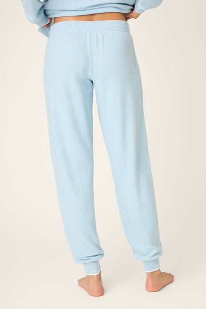 Western Blooms Dream Blue Banded Pants