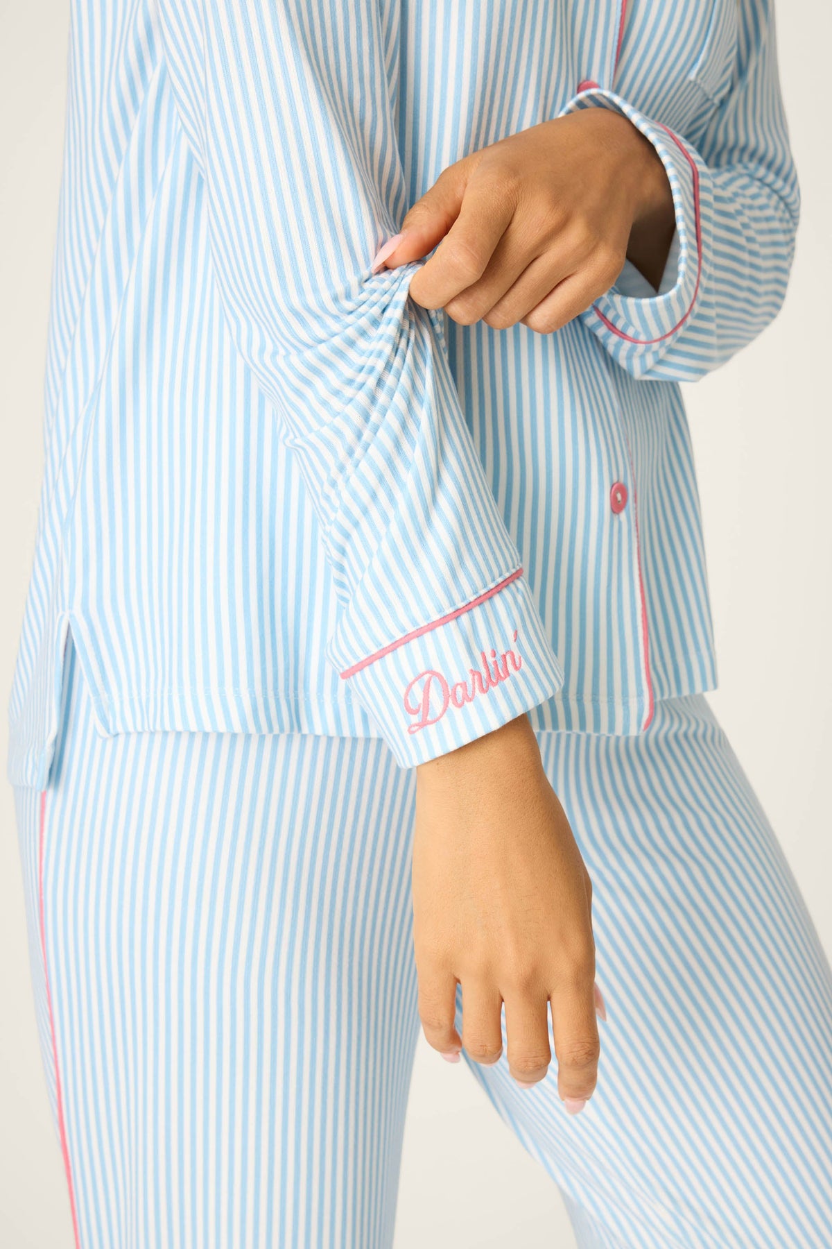 Western Blooms Blue Stripe Darlin 3-Piece PJ Set
