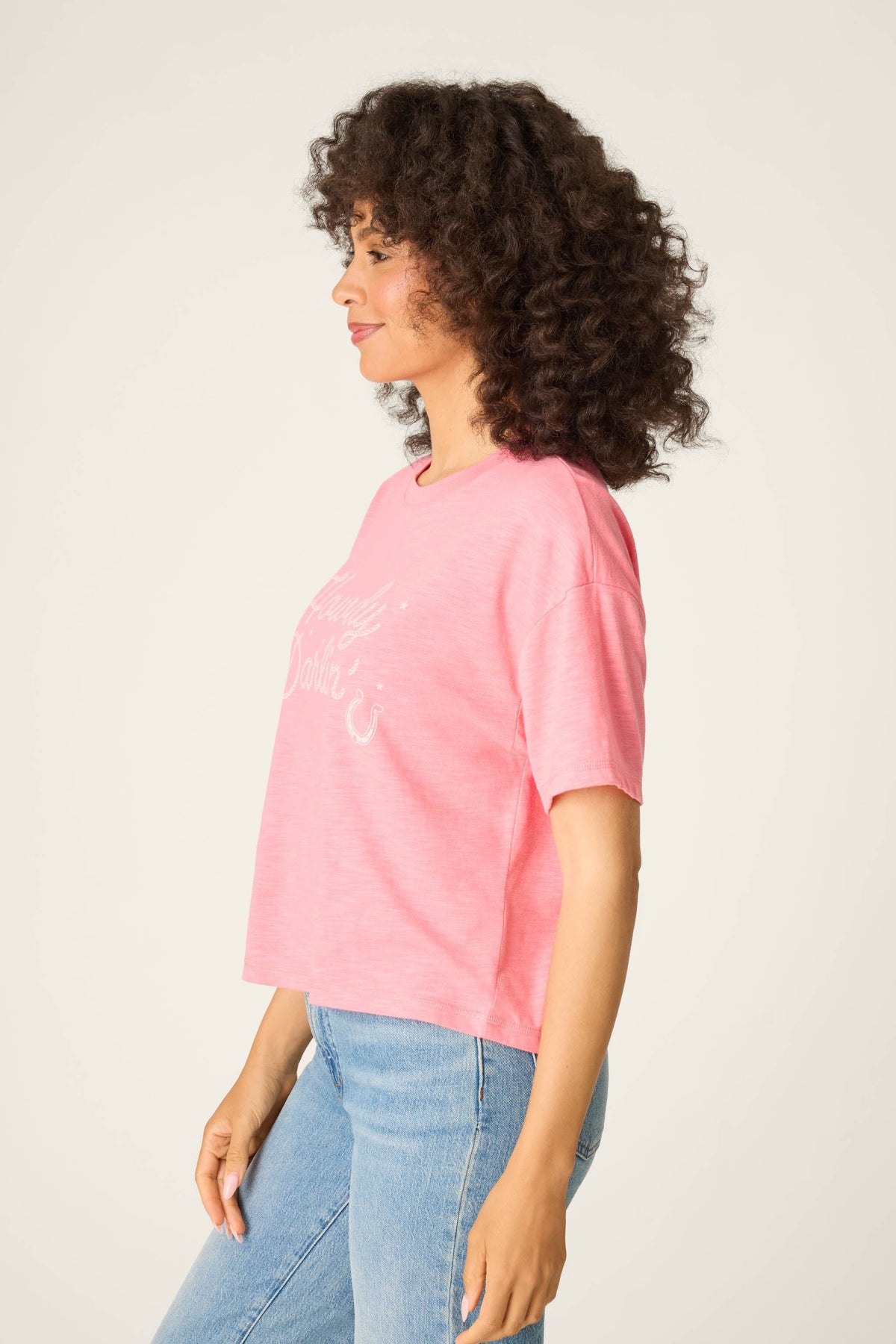 Western Blooms Howdy Darlin Graphic Print T-Shirt