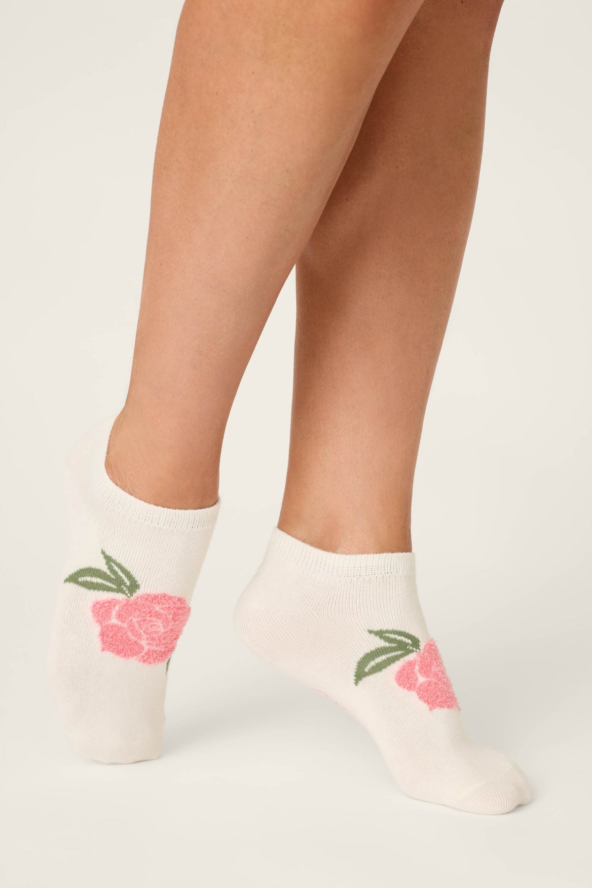 Western Blooms Rose Stripe 3-Pack Ankle Socks
