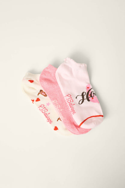 Western Blooms 3-Pack Ankle Socks