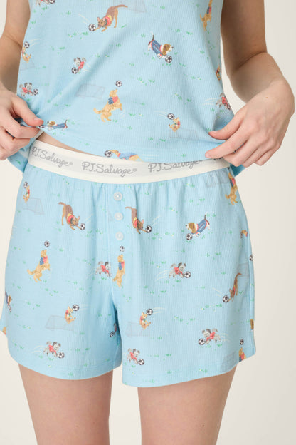 Boyfriend Boxer World Cup Pups Short Set