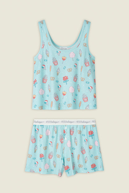 Boyfriend Boxer Boardwalk Bites Short Set