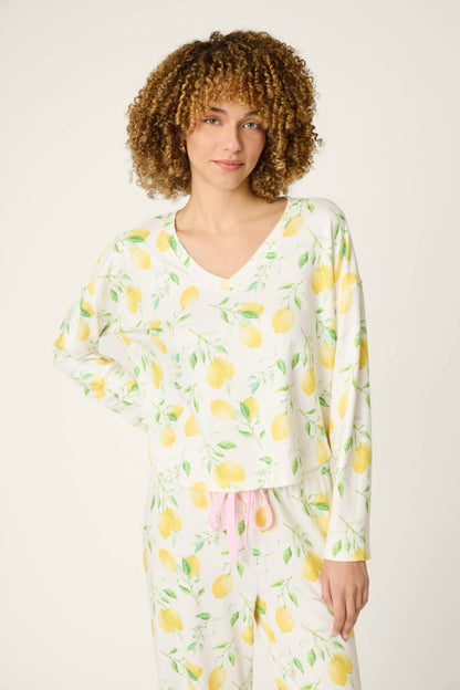 La Dolce Spritz Lemon Zest Long Sleeve Top