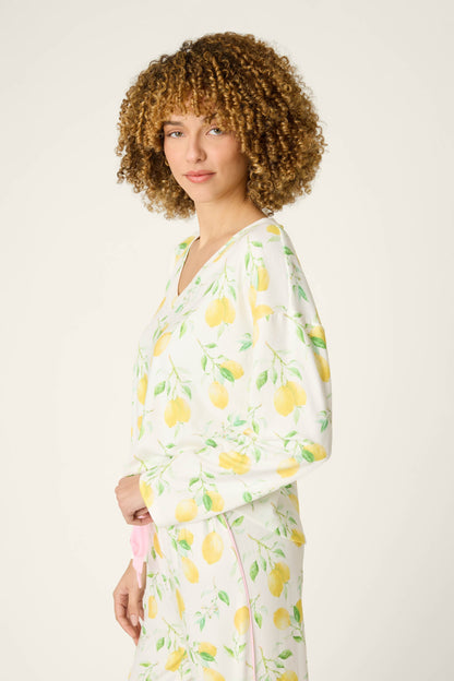 La Dolce Spritz Lemon Zest Long Sleeve Top