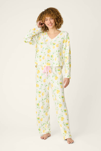 La Dolce Spritz Lemon Zest Long Sleeve Top