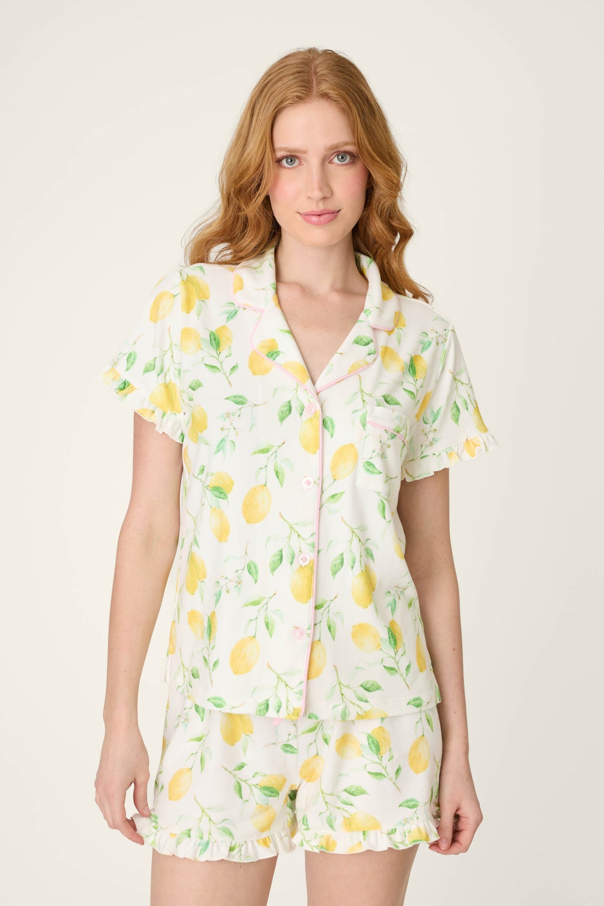 La Dolce Spritz Lemon Zest Short Sleeve Top