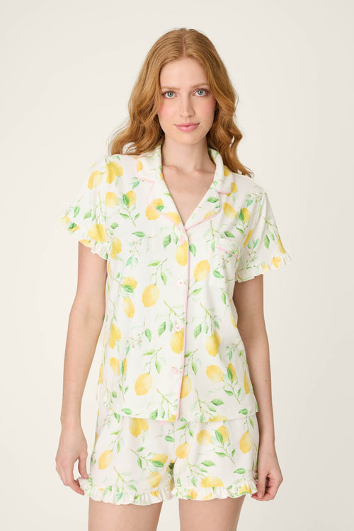 La Dolce Spritz Lemon Zest Short Sleeve Top