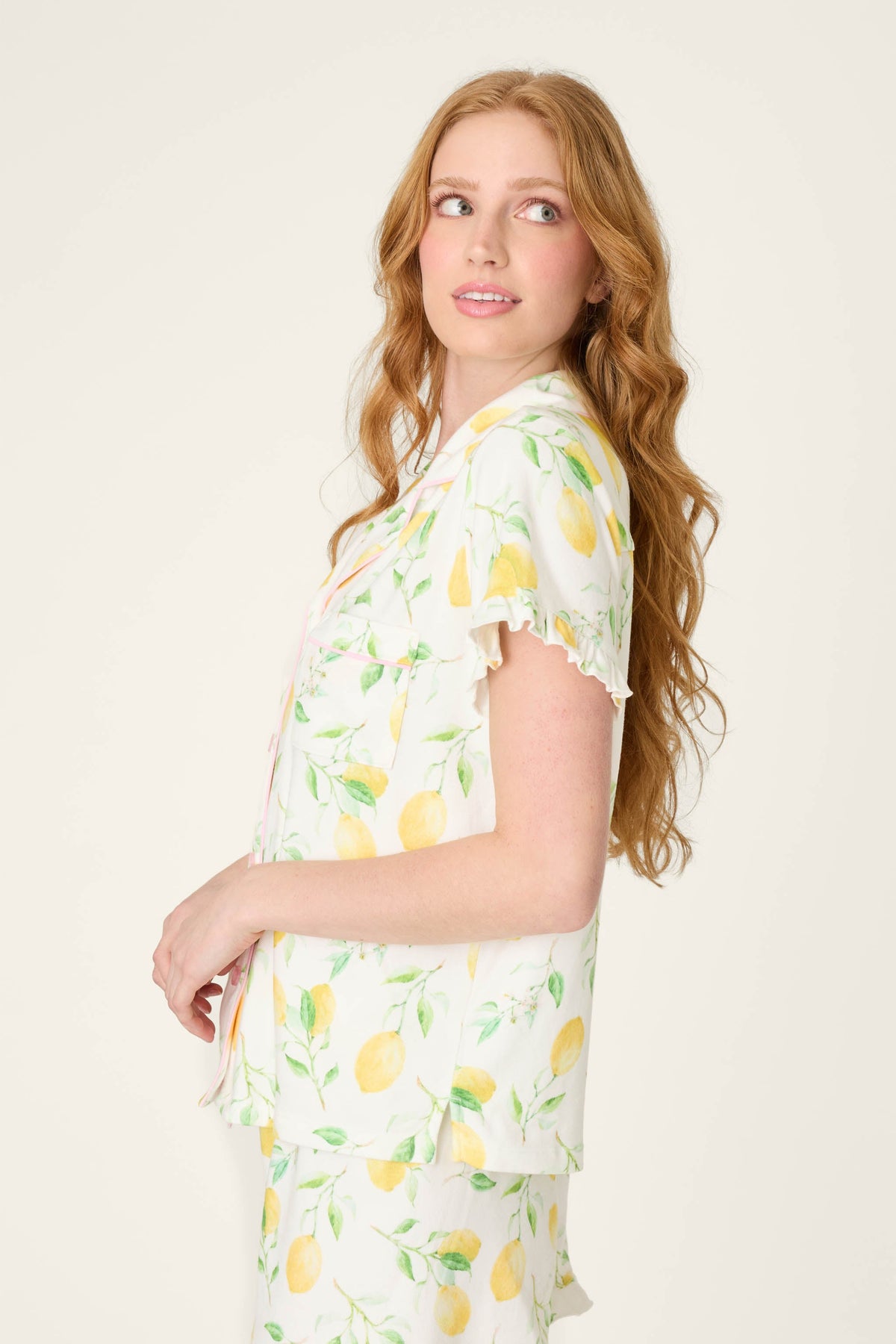 La Dolce Spritz Lemon Zest Short Sleeve Top