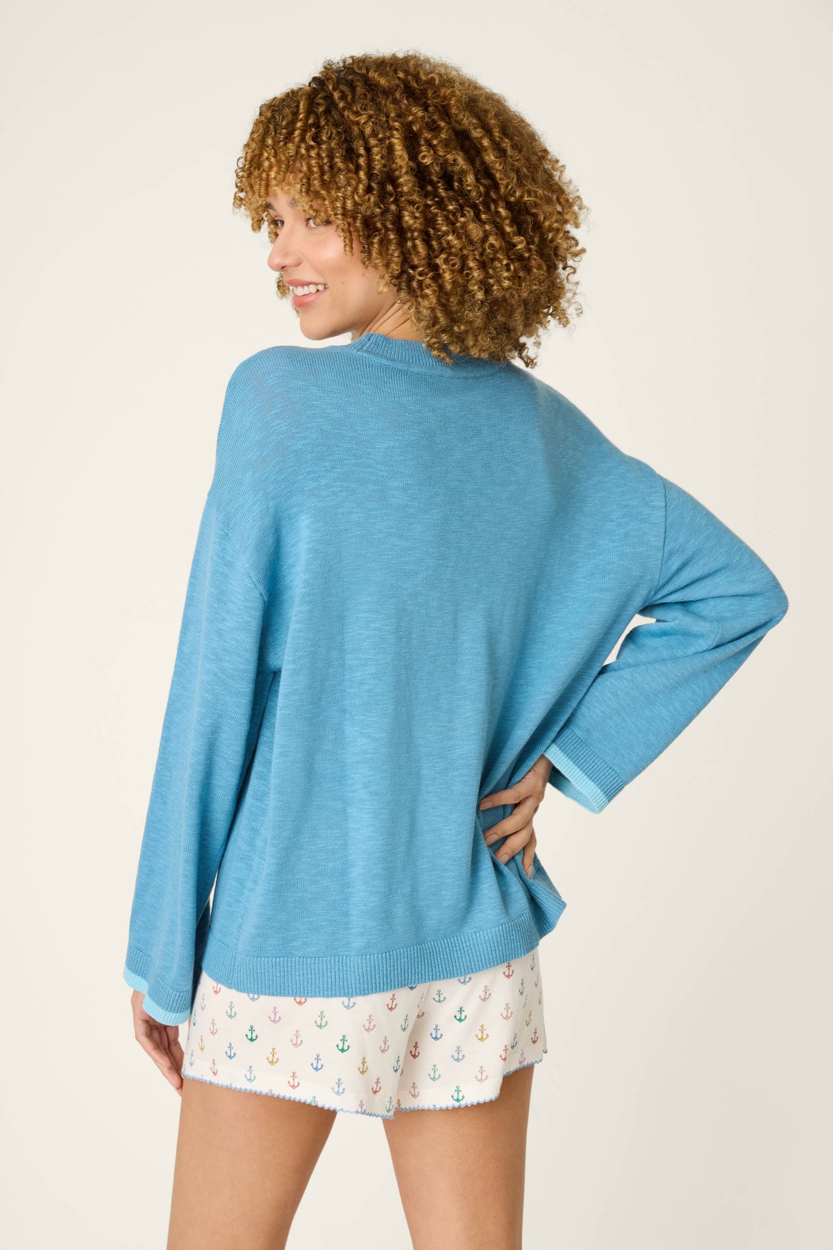 Meet Me By The Sea Anchor Down Sweater