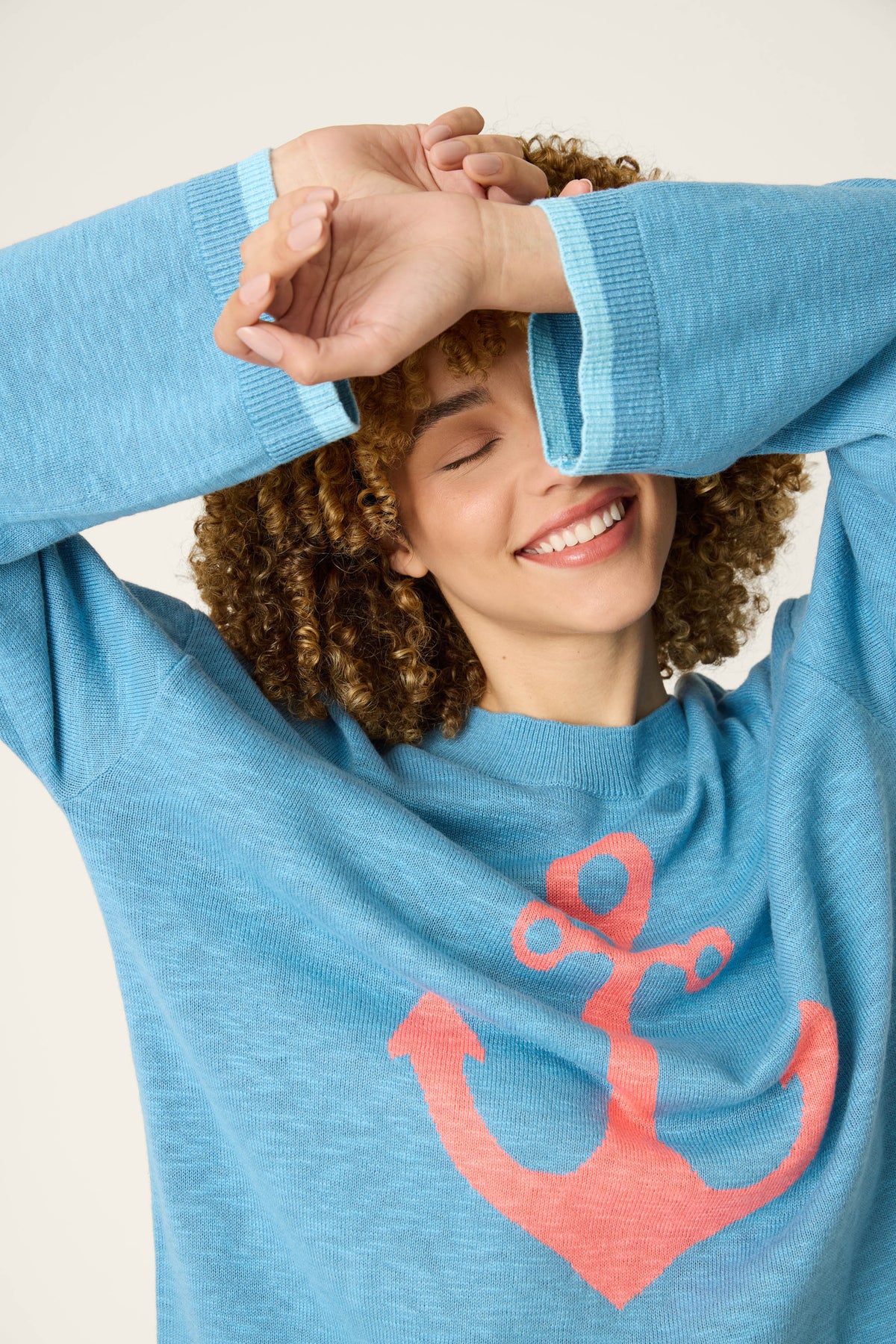 Meet Me By The Sea Anchor Down Sweater
