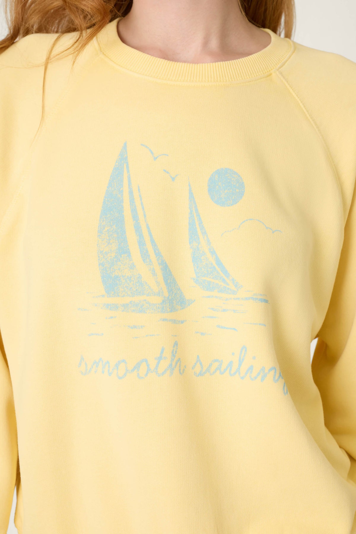 Meet Me By The Sea Smooth Sailing Graphic Print Sweater
