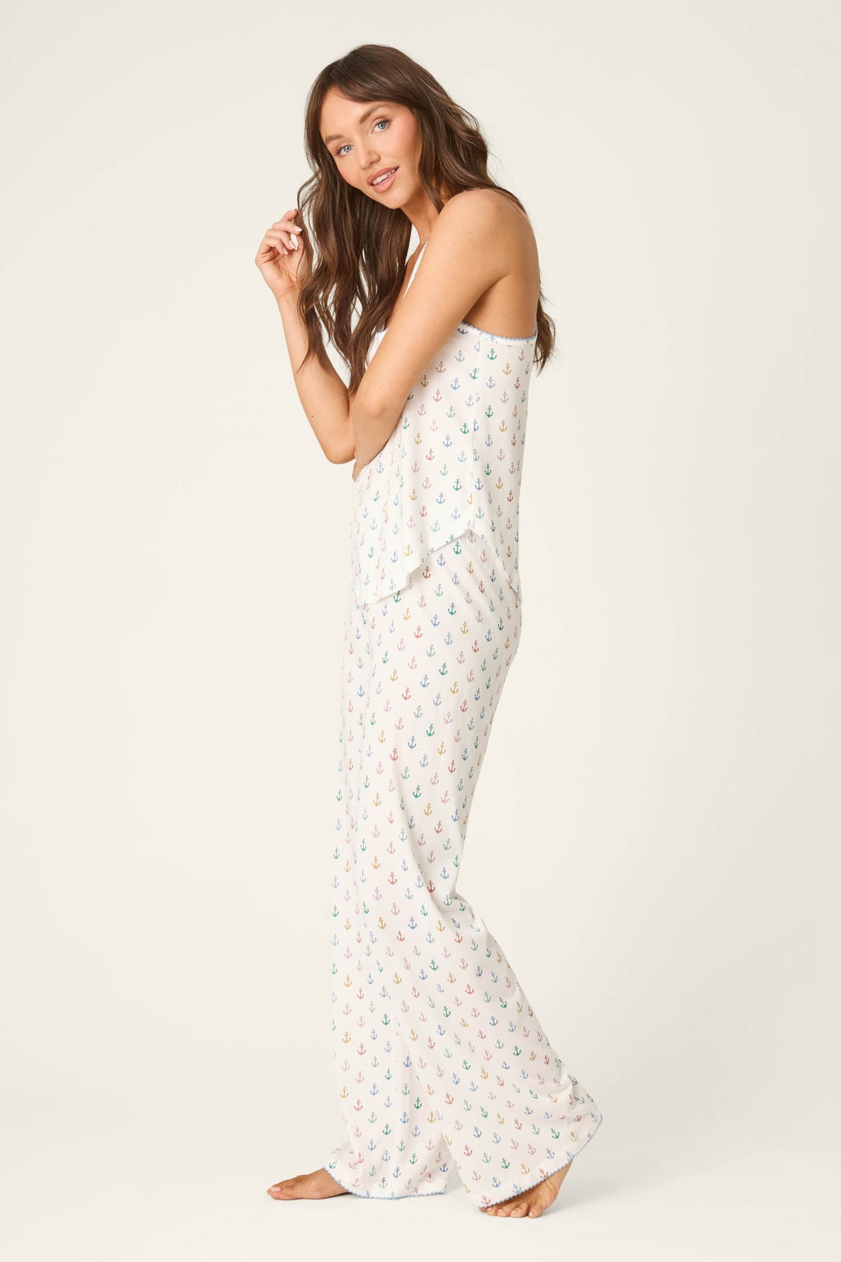 Meet Me By The Sea Anchors Aweigh Long PJ Set