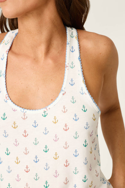 Meet Me By The Sea Anchors Aweigh Long PJ Set