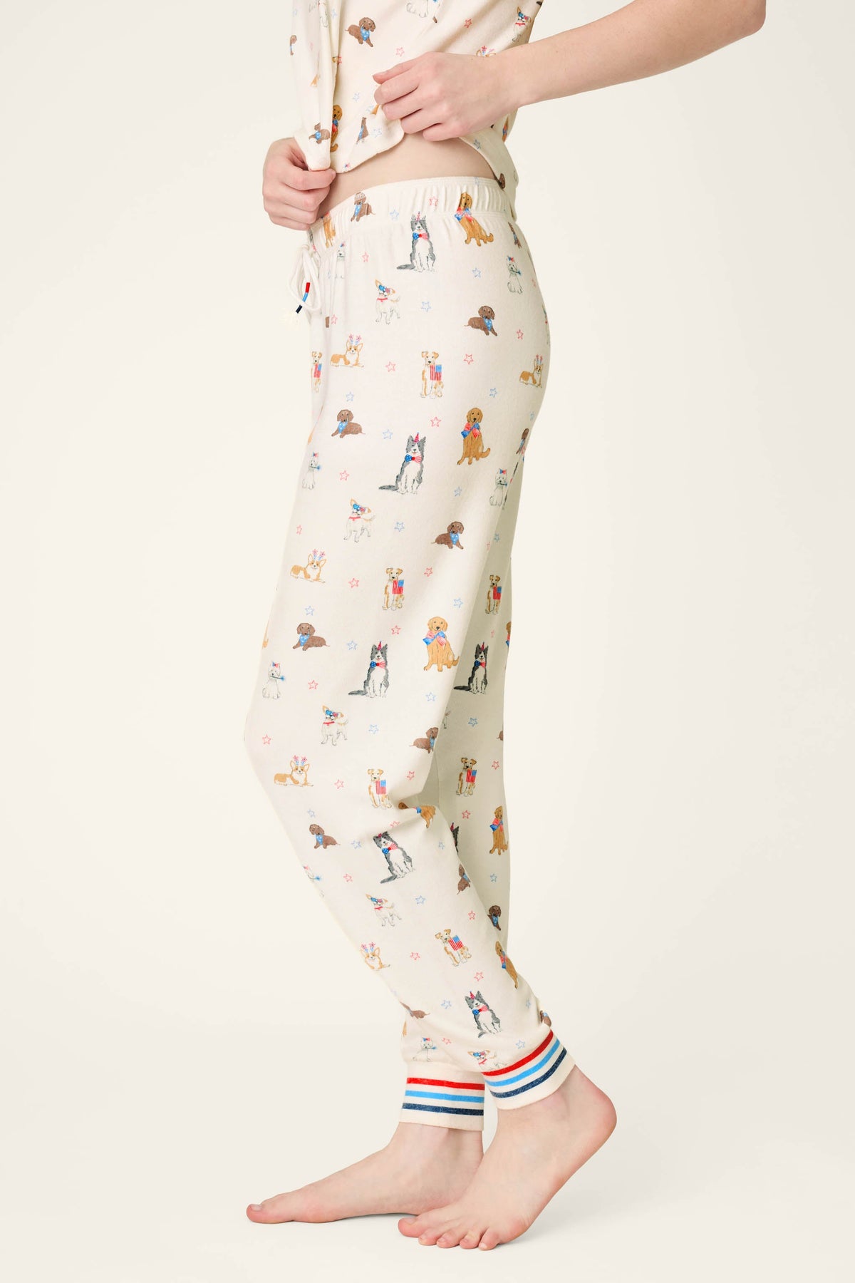 Red, White, & Woof Patriotic Pups Banded Pants