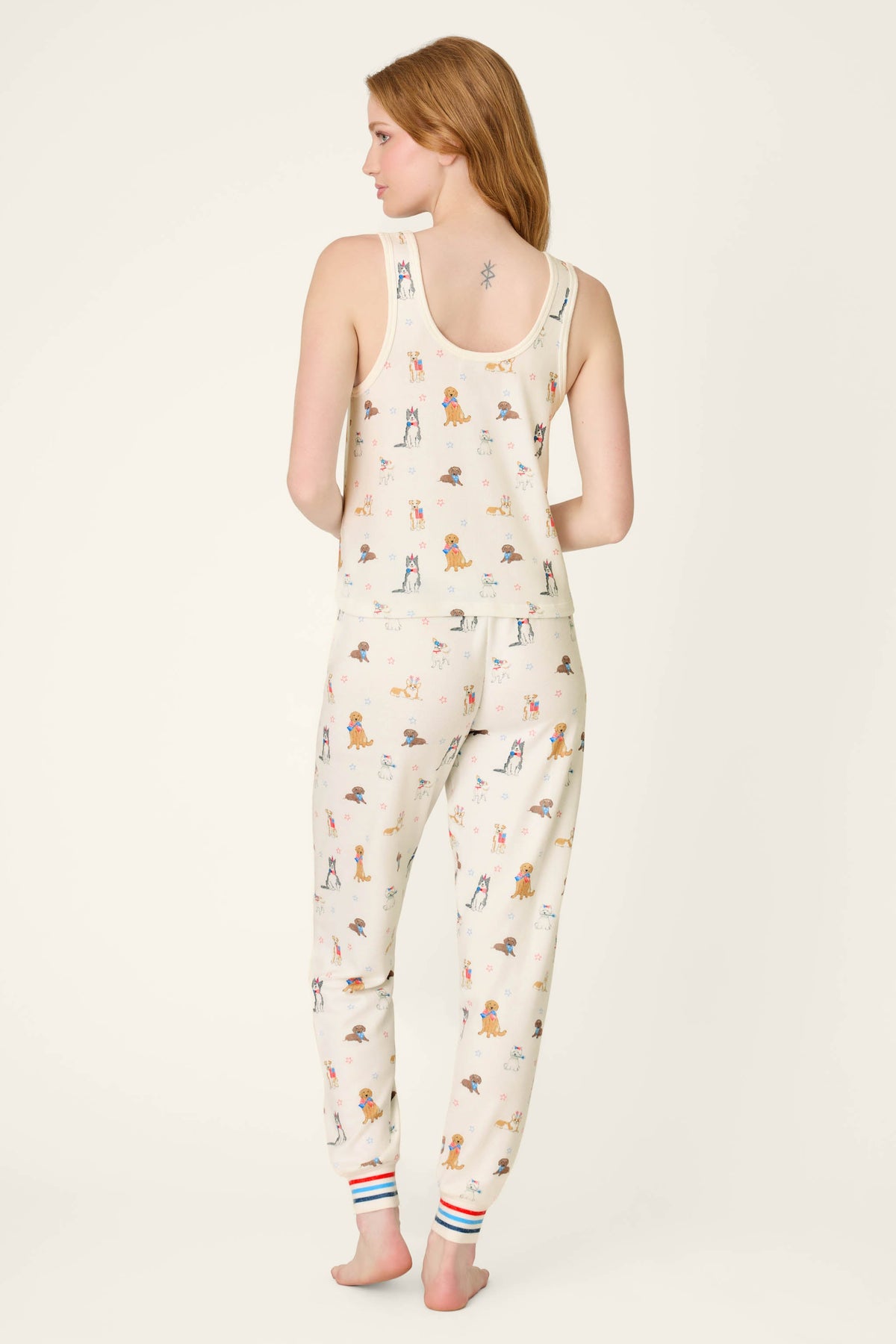 Red, White, & Woof Patriotic Pups Long PJ Set