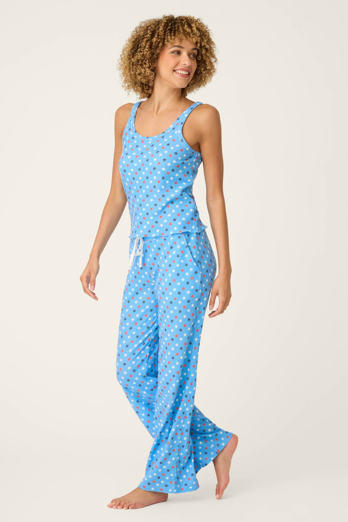Star Spangled Summer Bay Blue Star Print PJ Set