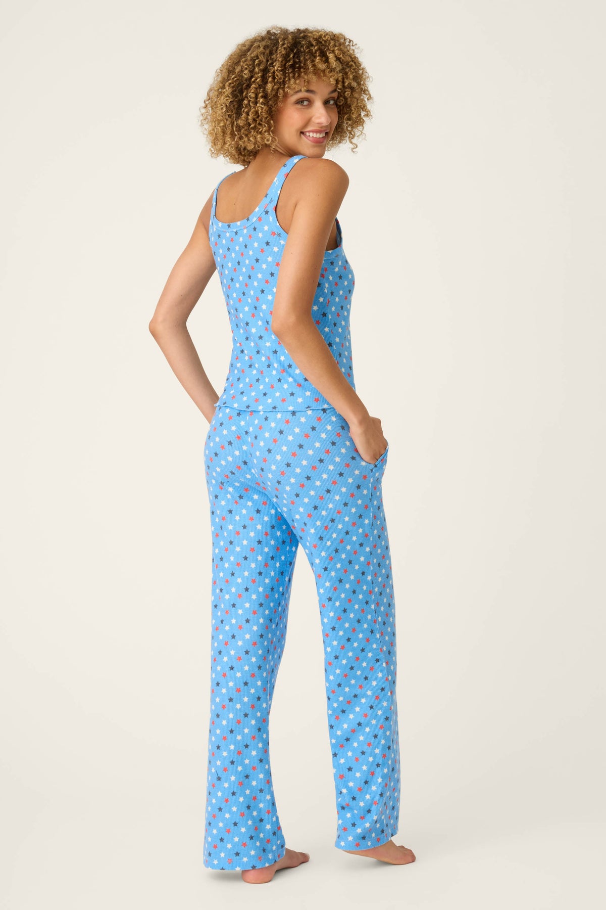 Star Spangled Summer Bay Blue Star Print PJ Set