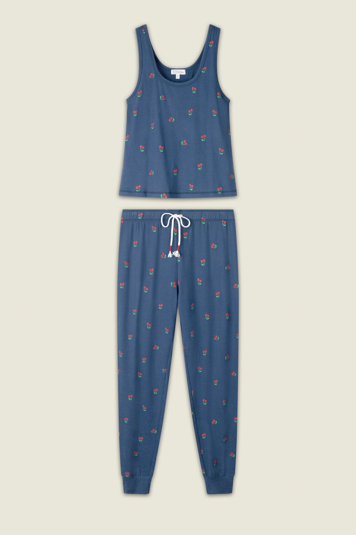 Star Spangled Summer True Navy Cherry Print PJ Set