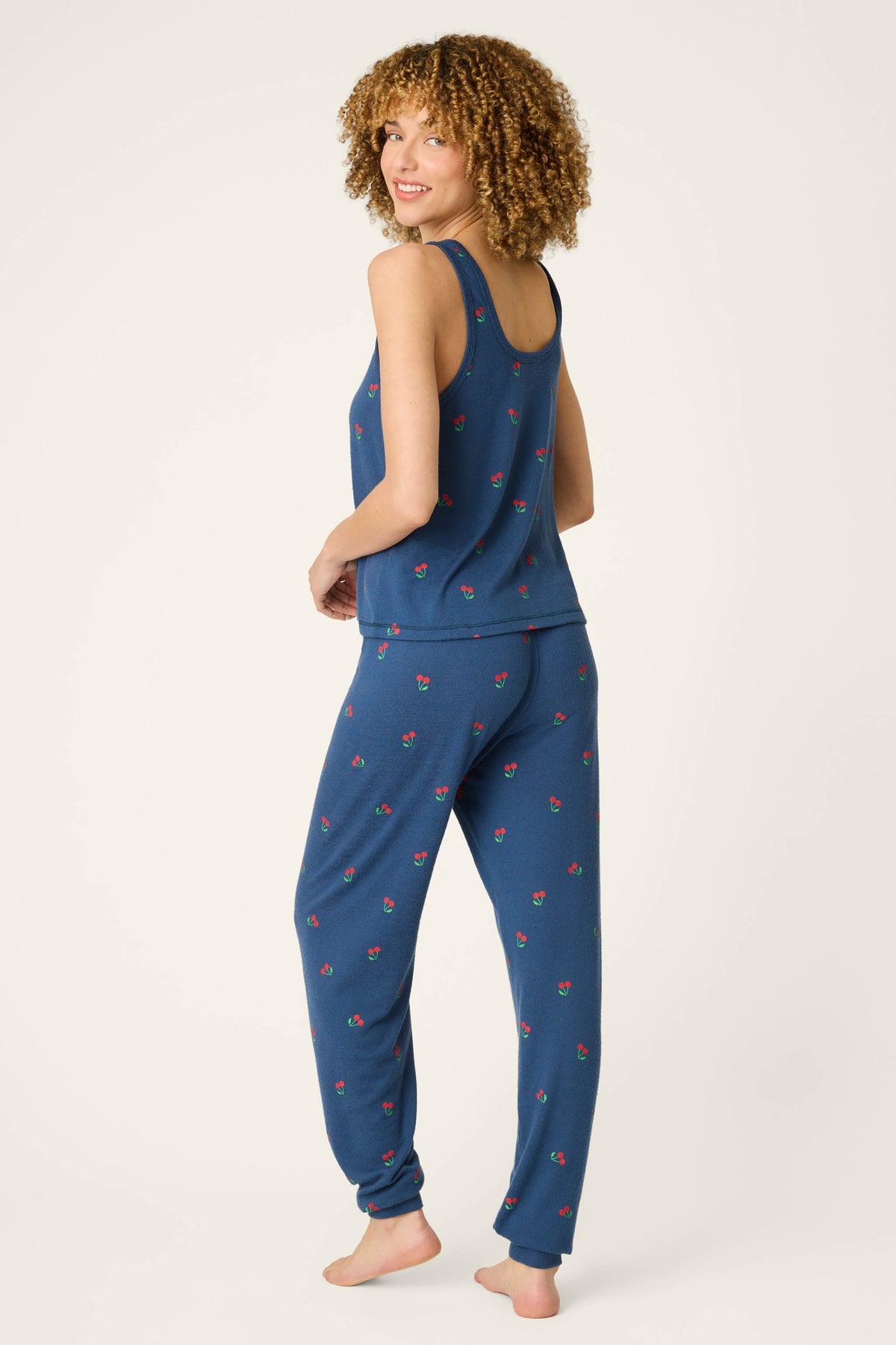 Star Spangled Summer True Navy Cherry Print PJ Set