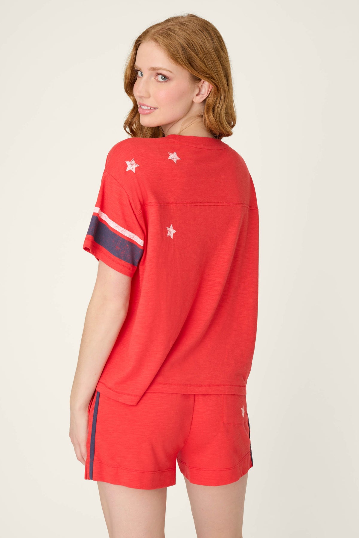 Star Spangled Summer True Scarlet Short Sleeve Top