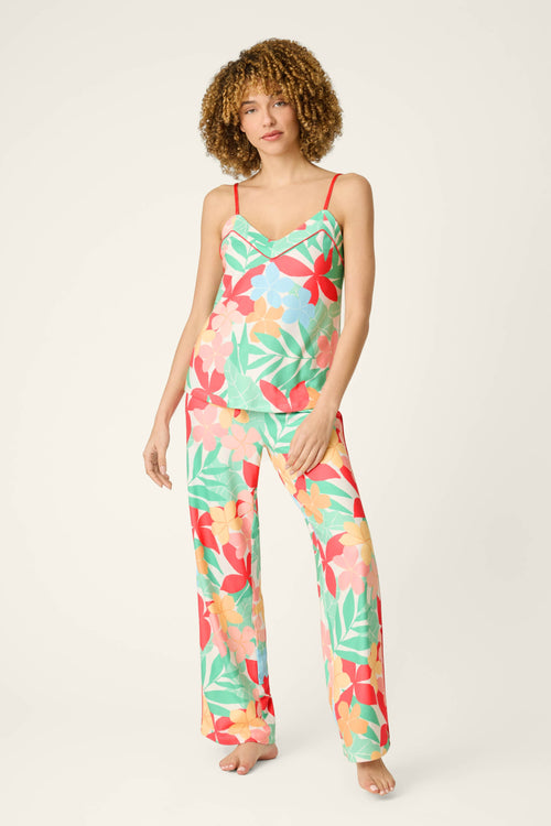 The Coastal Club Sunset Blooms Long PJ Set
