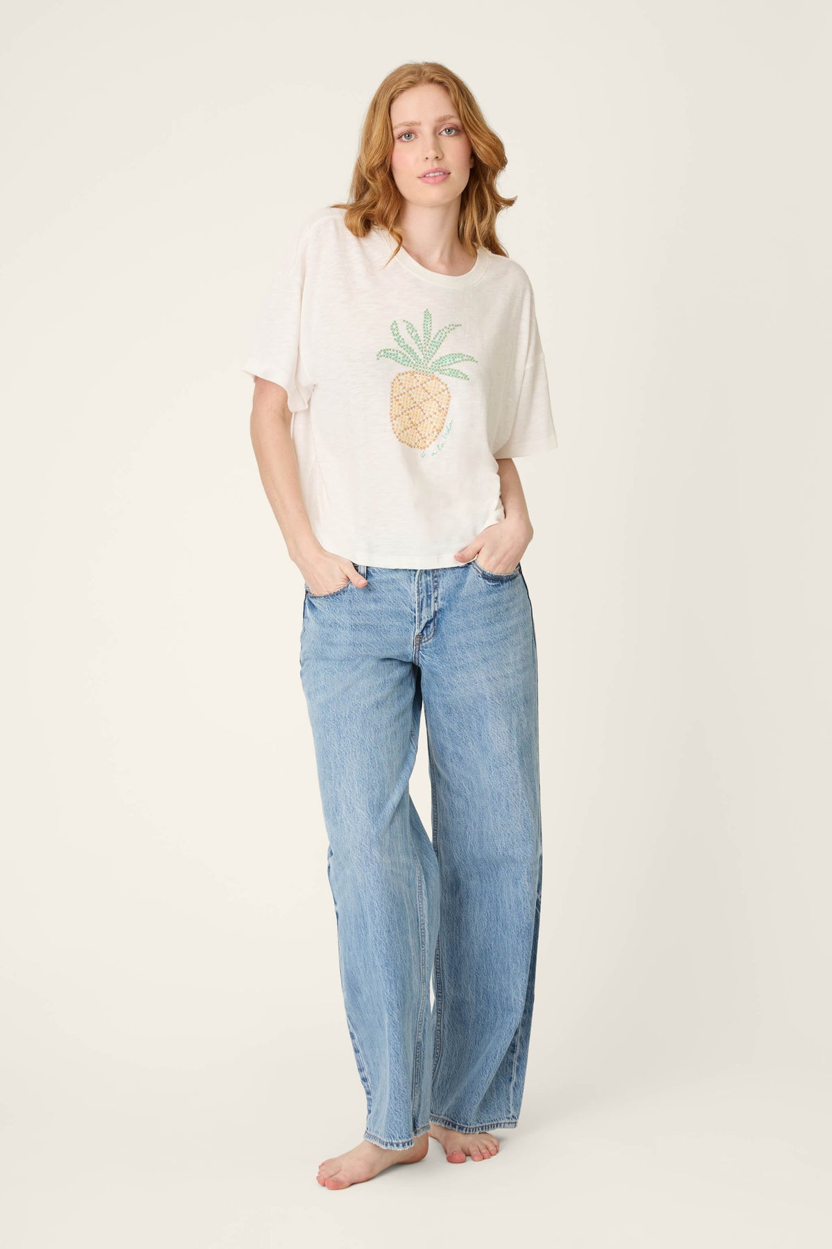 Viva la Vida Puff Paint Pineapple T-Shirt