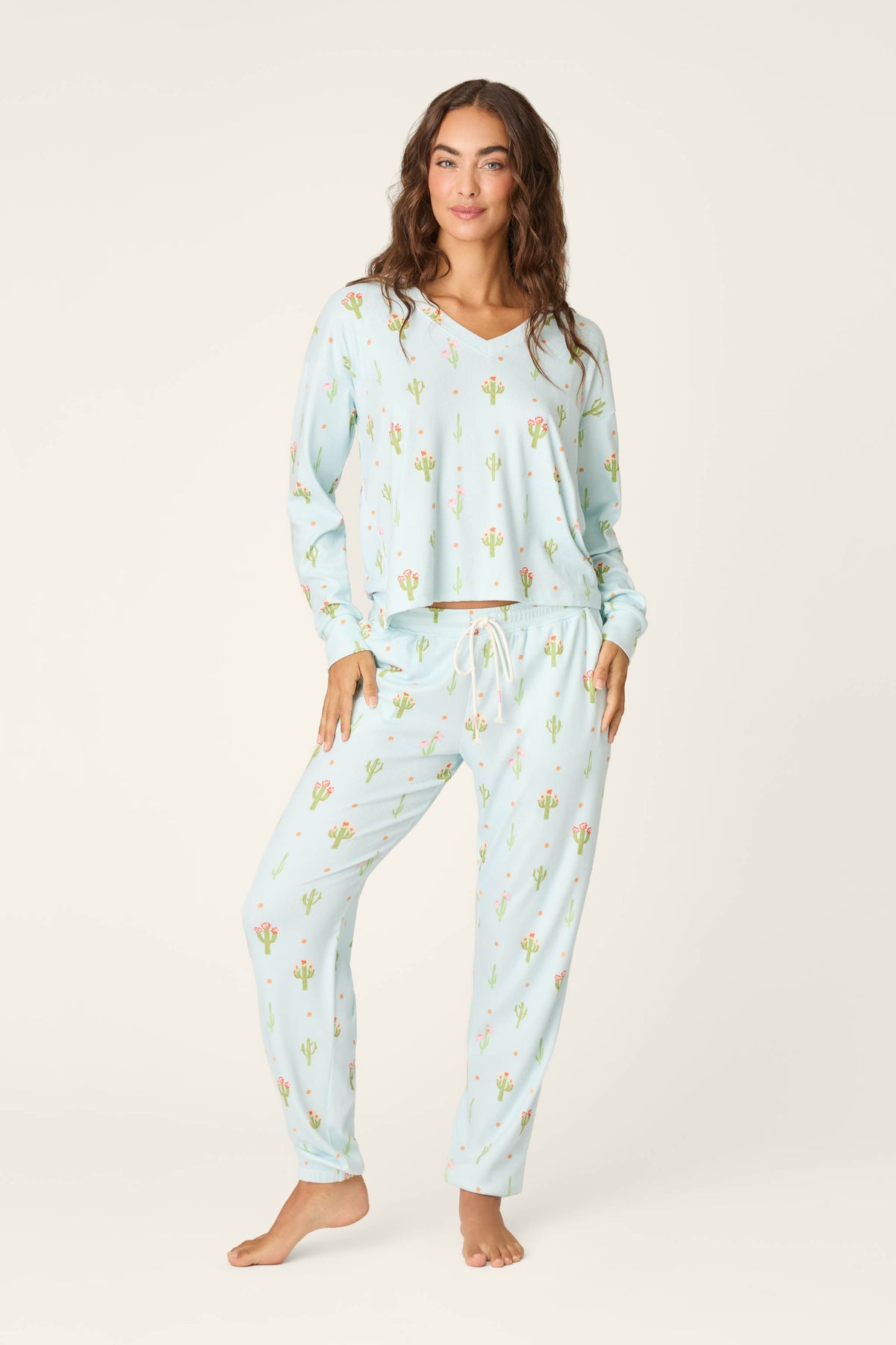 Feelin' Prickly Cactus Blooms Long Sleeve Top