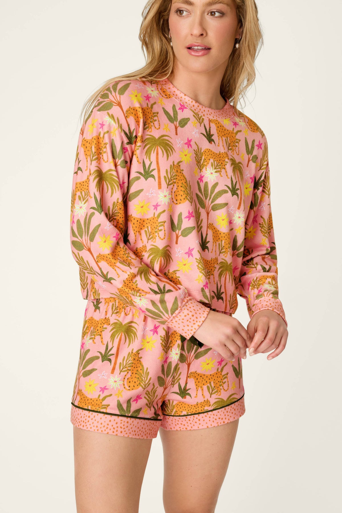 In the Jungle Leopard Safari Long Sleeve Top